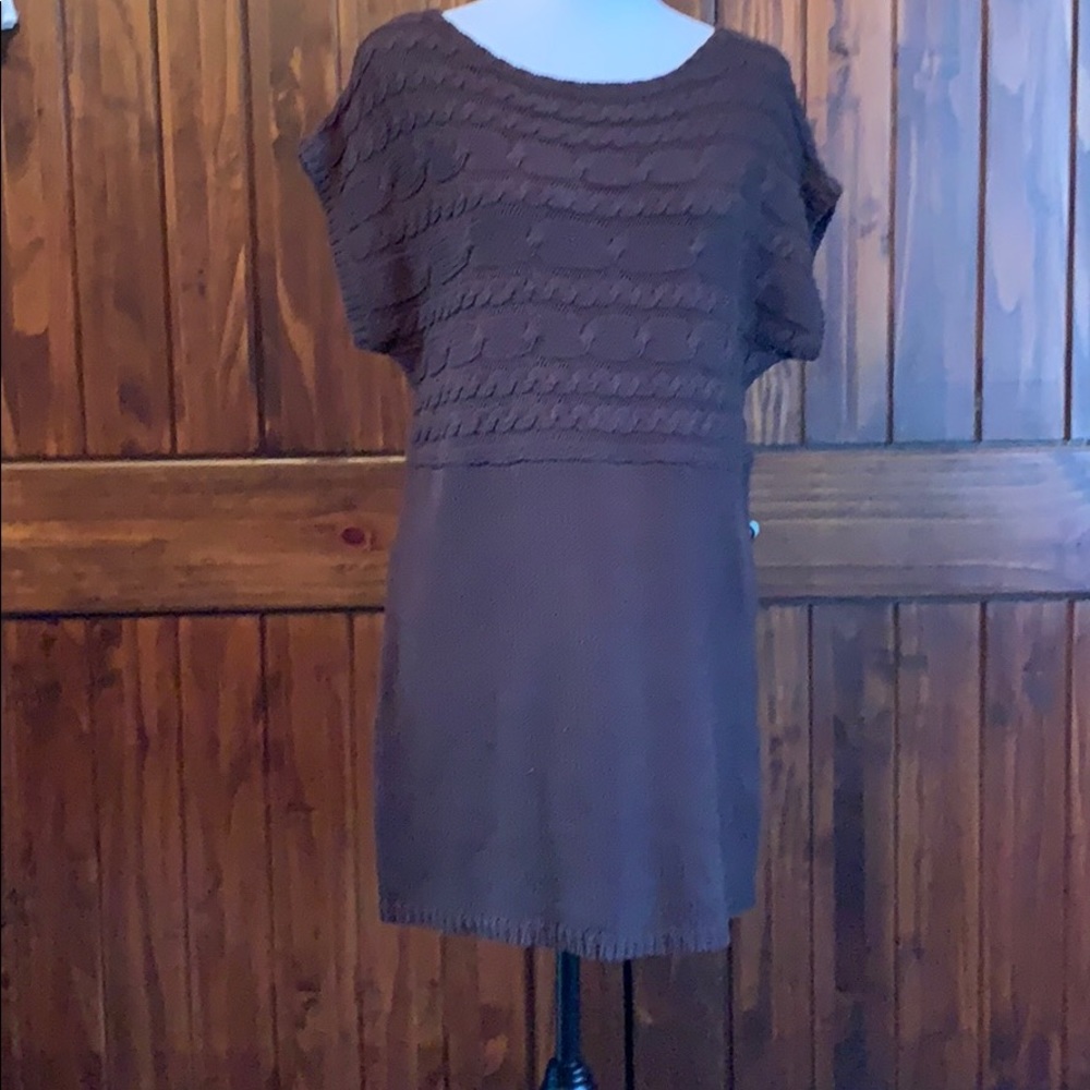 Dress barn brown tunic sweater
